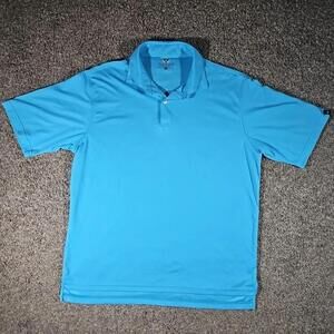 Wedge Performance Golf Polo Shirt Blue 2XL